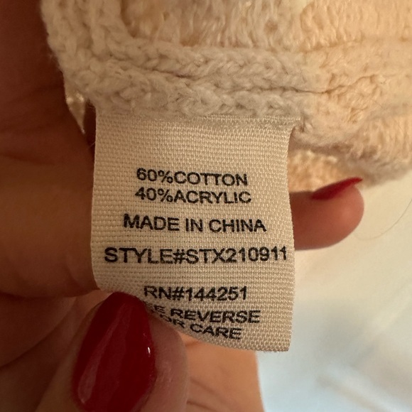❤️ BOGO Jessica Simpson Ivory Knit Sweater Size Small - Picture 6 of 7
